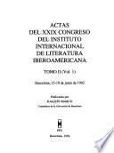 Actas del XXIX Congreso del Instituto Internacional de Literatura Iberoamericana