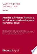 Libro Algunas cuestiones relativas a las reformas de derecho penal y procesal penal