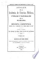 Libro Anales de la Academia de ciencias medicas, físicas y naturales de la Habana