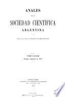 Libro Anales de la Sociedad Científica Argentina