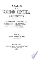 Libro Anales de la Sociedad Científica Argentina