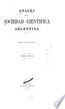 Libro Anales de la Sociedad Científica Argentina