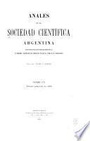 Libro Anales de la Sociedad Científica Argentina