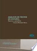 Libro Análisis de textos en español