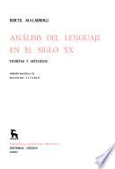 Análisis del lenguaje en el siglo XX