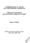 Antropología y salud en comunidades indígenas