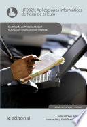 Libro Aplicaciones informáticas de hojas de cálculo. ADGN0108