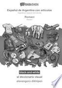 Libro BABADADA black-and-white, Español de Argentina con articulos - Romani, el diccionario visual - alavengoro dikhipen