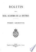 Libro Boletín de la Real Academia de la Historia