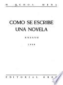 Libro Como se escribe una novela