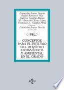 Libro Conceptos para el estudio del Derecho urbanístico y ambiental en el grado