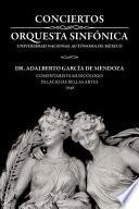 Libro Conciertos Orquesta Sinfonica Universidad Nacional Autonoma de Mexico