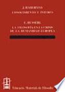 Libro Conocimiento e interés / La filosofía en la crisis de la humanidad europea