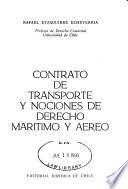 Contrato de transporte y nociones de derecho marítimo y aéreo