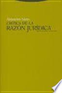 Libro Crítica de la razón jurídica