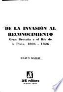 Libro De la invasión al reconocimiento