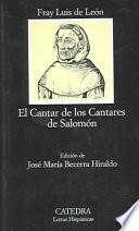 Libro El cantar de los cantares de Salomón