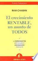 Libro El Crecimiento rentable, un asunto de todos