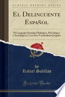 Libro El Delincuente Español