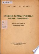 Enrique Gomez Carrillo Whitman y otros cronicas