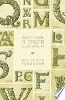 Libro Ensayo sobre el origen de las lenguas