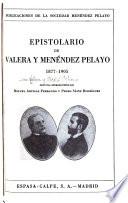 Epistolario de Valera y Menéndez Pelayo, 1877-1905