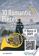Libro French Horn 4 part of "10 Romantic Pieces" for Horn Quartet