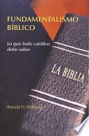 Libro Fundamentalismo Biblico