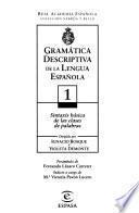 Gramática descriptiva de la lengua española: Sintaxis básica de las clases de palabras