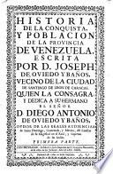Historia de la conquista y poblacion de la Provincia de Venezuela
