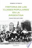 Libro Historia de las clases populares en la Argentina