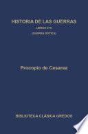 Libro Historia de las guerras. Libros V-VI. Guerra gótica.