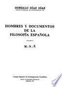 Hombres y documentos de la filosofía española: M-N-Ñ