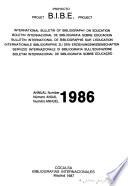 International Bulletin of Bibliography on Education