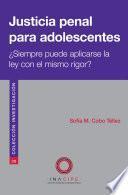 Libro Justicia penal para adolescentes