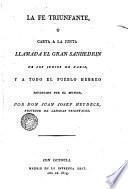 La fe triunfante; ó Canto a la junta llamada
