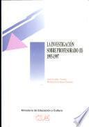 La investigación sobre profesorado