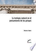 Libro La teología natural en el pensamiento de los griegos