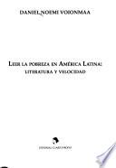 Libro Leer la pobreza en América Latina