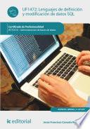 Libro Lenguajes de definición y modificación de datos sql. IFCT0310