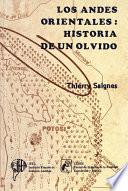 Libro Los Andes Orientales: historia de un olvido