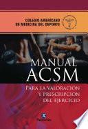 Libro Manual ACSM para la valoración y prescripción del ejercicio