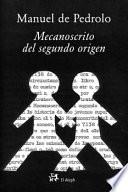 Libro Mecanoscrito del segundo origen