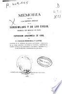 Memoria relativa a las enseñanzas especiales de los sordo-mudos y de los ciegos
