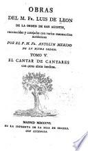 Obras del M. Fr. Luis de Leon ...