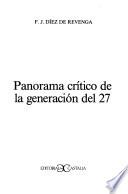 Libro Panorama crítico de la generación del 27