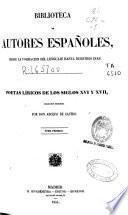 Libro Poetas líricos de los siglos XVI y XVII