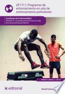 Libro Programas de entrenamiento en sala de entrenamiento polivalente. AFDA0210