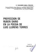 Proyección de Rubén Darío en la poesía de Luis Lloréns Torres