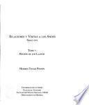 Relaciones y visitas a los Andes, S XVI